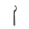 Castle nut wrench with hooked jaw, dark gray finish, ring hole handle