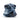 Dark blue neck gaiter with abstract swirl graphic and Pentagon logo print