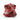 Maroon red neck gaiter with abstract swirl graphic and Pentagon logo print