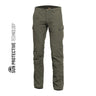Olive BDU tropic pants with cargo side pockets and Sun Protection logo