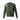 Olive knit police-style jumper with chest patch pocket and shoulder panels