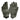 Olive tactical military gloves with padded knuckles and reinforced leather palm, Velcro cuff