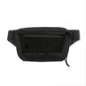 Agilite fanny pack in black with zippered front pocket and adjustable waist belt