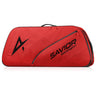 Hyperion deluxe compound bow bag in red with Savior logo and padded carry handle