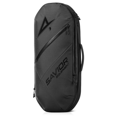 25L recurve takedown backpack in obsidian black with zip-front and carry handle