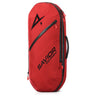 25L recurve takedown backpack in carmine red with zip-front and side straps
