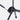Black folding chair leg connector with rubber feet and metal support tubes