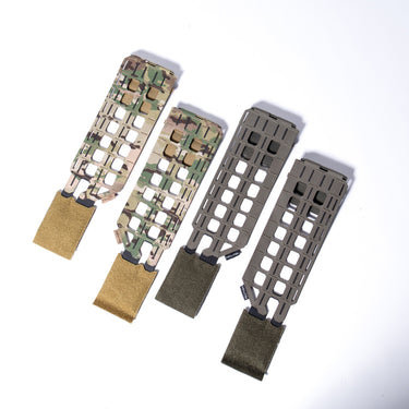 Cummerbund insert panels in multicam and dark gray, with hook-and-loop backing tabs