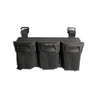 Triple magazine pouch in black with three front magazine pouches and attachment straps