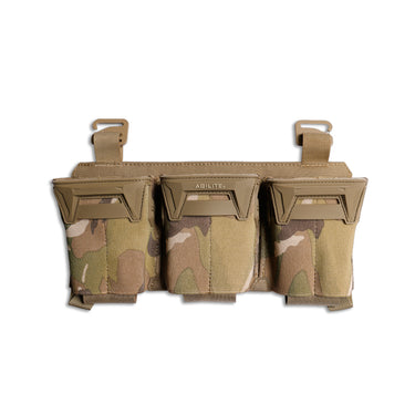 Triple magazine pouch in Multicam with three front magazine pouches and top attachment