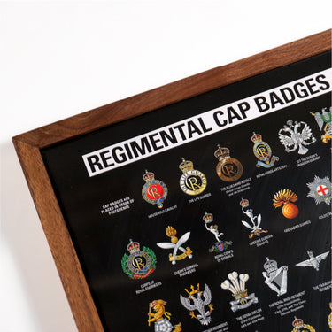 British Military Regimental Cap Badges Frame