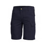 Men's cargo BDU shorts in dark navy with button waist and side pockets
