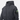 Dark grey zip-up hoodie with drawstring hood and side patch detail