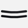 Black belt comfort pad loop insert with textured center and curved strap ends