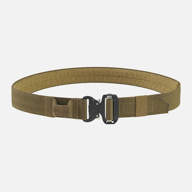 Tactical gun belt loop, olive green webbing with black buckle and attachment clip