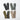 Cuffed flight gloves in black, green, olive drab, and tan