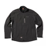 Black light softshell jacket with hood, full zip front and side zip pockets