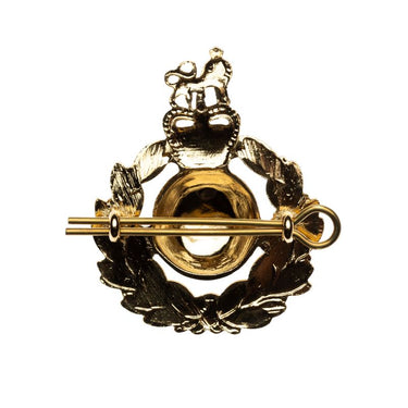 British Army Royal Marines Anodsied Gilt Cap/Beret Patch