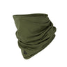 Combat neck gaiter, army green, folded tube with small triangular logo
