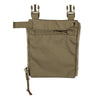 Tactical sniper panel pouch, tan fabric with top dual buckles and side pull tab