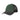 Dark green and black trucker cap with mesh back, curved brim and adjustable strap