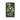 Black fabric tactical patch with neon green soldier graphic and embroidered border