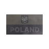 Subdued IR Poland flag patch with eagle emblem and POLAND lettering