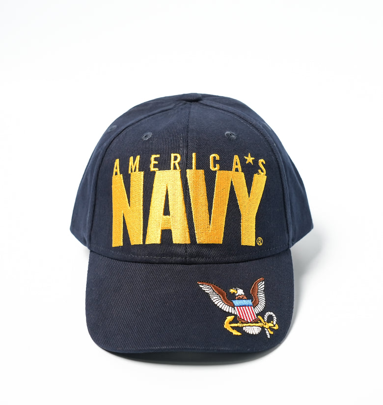 US Military USN American's Navy LOGO Stretch Fit Cap