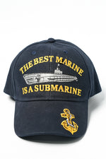 US Military USN The Best Marine Is A Submarine Stretch Fit Cap