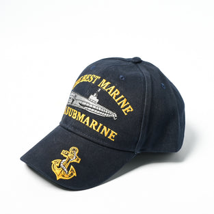 US Military USN The Best Marine Is A Submarine Stretch Fit Cap