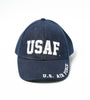 US Military USAF U.S. Air Force Stretch Fit Cap Dark Blue