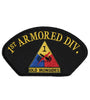 US Military USAR 001st Armored Division Old Ironsides (5-1/4"x3") Hat Patch Iron On