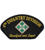 US Military USAR 004th Infantry Division Steadfast and Loyal (5-1/4"x3") Hat Patch Iron On