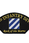 US Military USAR 003rd Infantry Division Rock Of The Marne (5-1/4"x3") Hat Patch Iron On