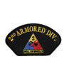 US Military USAR 002nd Armored Division Hell On Wheels (5-1/4"x3") Hat Patch Iron On