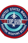 US Military USN TOP GUN United States Navy Fighter Weapons School (3-1/16") Patch Hook And Loop