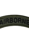 US Military USAR Airborne (SUBDUED) (2-1/2" x 3/4") Tab Patch Iron On