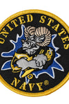 US Military USN United States Navy RAM (3-1/4") Patch Iron On