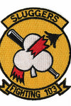 US Military USN Sluggers FIGHTING 103 (3-1/2") Patch Iron On