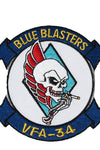 US Military USN Blue Blasters VA-34 (3-1/2") Patch Iron On