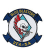 US Military USN Blue Blasters VA-34 (3-1/2") Patch Iron On