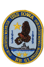 US Military USN USS IOWA BB-61 (3-1/2