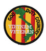 US Military VIETNAM Veteran God Duty Country (3-1/16") Patch Iron On