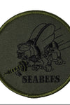 US Military USN SEABEES (SUBDUED) (3-1/16") Patch Iron On