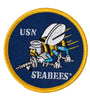 US Military USN SEABEES (3-1/16") Patch Iron On