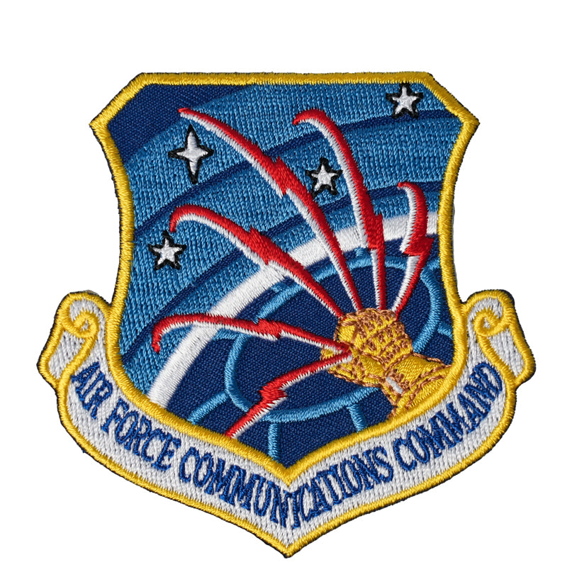 US Military USAF Air Force Communication Command Shield Color Iron On ...