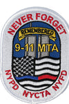 US Military Never Forget NYPD NYCTA NYFD 911 (4-1/4") Patch Iron On