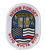 US Military Never Forget NYPD NYCTA NYFD 911 (4-1/4") Patch Iron On