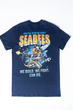 Erazor Bits USN Sailors Seabees We Build We Fight We Can Tee