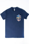 Erazor Bits USN Sailors Anchor Red White & Blue Tee